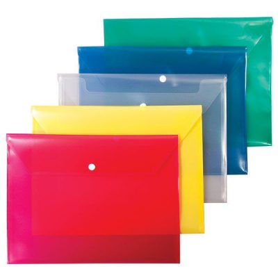 132e1cff61745d0075ab53c63c2037e9 Пластиковый конверт РЕГИСТР А4, на кнопке, прозрачный 180 мкм, ассорти