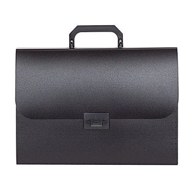 Портфель inФОРМАТ А4, 13 отделений пластик 700 мкм, черный