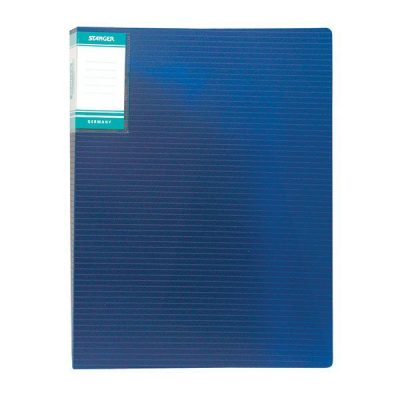 d016369a37a8ccefca54f3d178c8c395 Папка с файлами STANGER HOR LINES А4 30 файлов, пластик 700 мкм, карман для маркировки