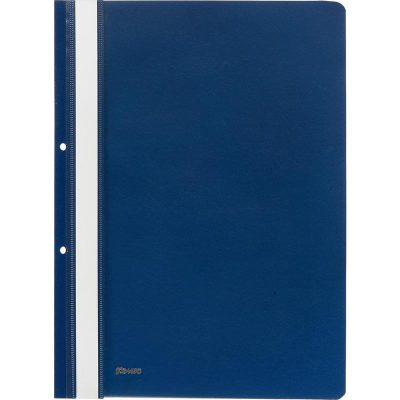 Скоросшиватель пластиковый  до 100 листов синий (толщина обложки 0.13/0.18 мм)