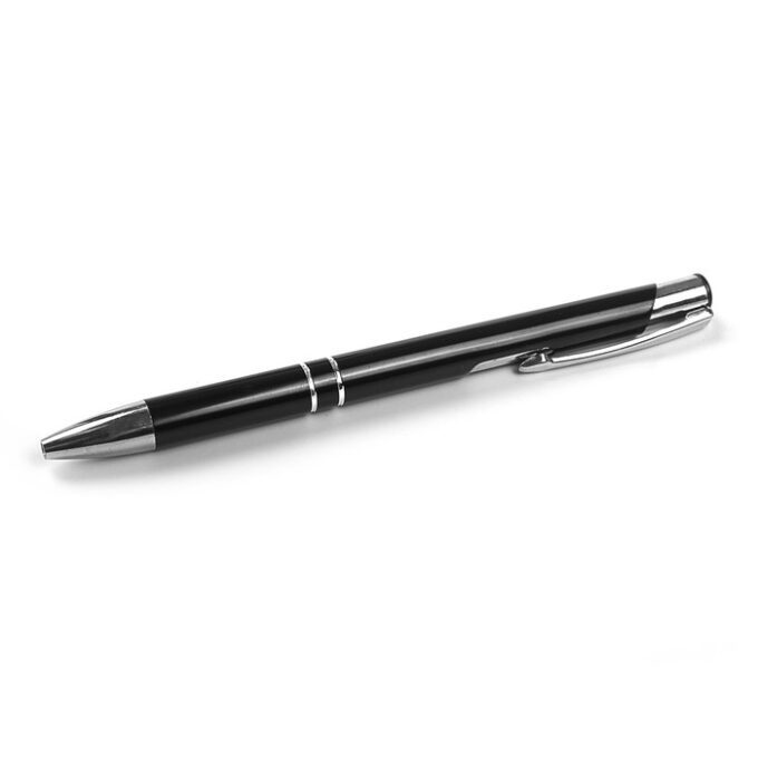 700 7 680x680 - Ручка шариковая, автоматическая, корпус металлический чёрный, стержень синий 0.5 мм с гравировкой