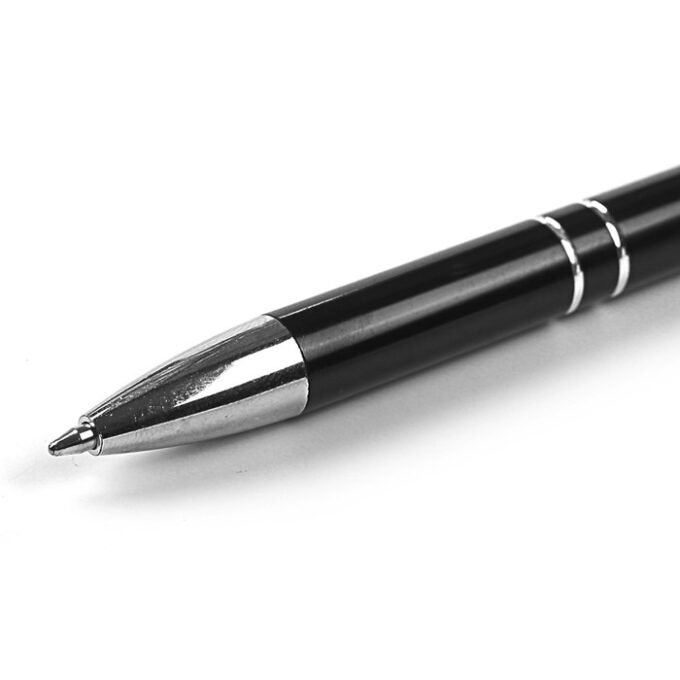 700 8 680x680 - Ручка шариковая, автоматическая, корпус металлический чёрный, стержень синий 0.5 мм с гравировкой