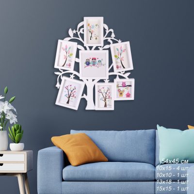 Фоторамка коллаж Дерево 54х45 см / K9097-2 /уп 12/ 6 фото