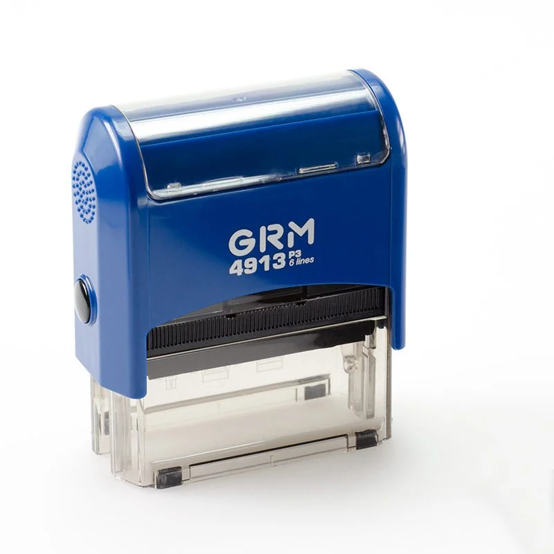 grm-4913-p3-blue GRM 4913 P3 ОСНАСТКА ДЛЯ ШТАМПА С СИНИМ КОРПУСОМ (ПОД БОКС) 58х22