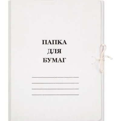 Папка для бумаг с завязками (мелованный картон 380 г/кв.м)