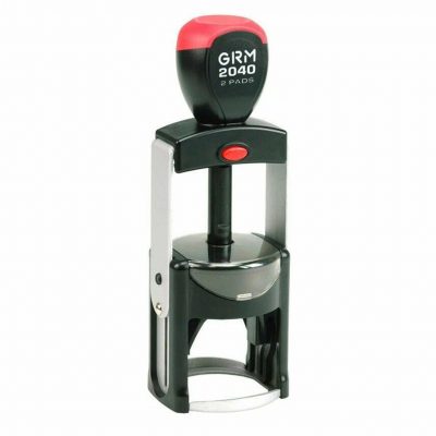 GRM R2040 2 Pads Цельнометаллическая оснастка для круглых печатей д.40мм с микротекстовой офисной подушкой