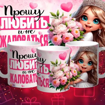 Кружка Прошу любить и не жаловаться