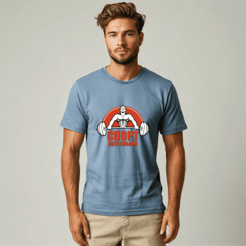 9 tshirt 5 1 350x350 - Футболка голубая для спортсменов — бодибилдинг в стиле