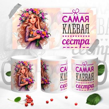 Кружка Сама клевая сестра