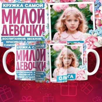 Кружка 8 марта ( Имена и фотографии меняются )