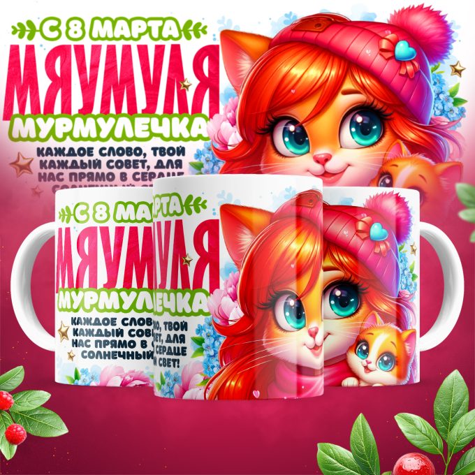 Кружка для Мяумуль Мурмуличек к 8 марта