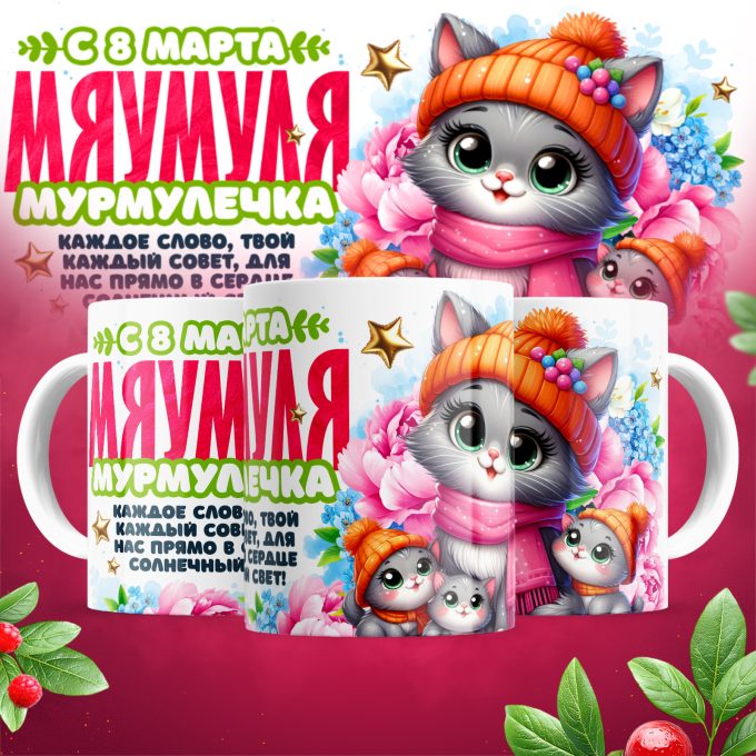 Кружка для Мяумуль Мурмуличек к 8 марта
