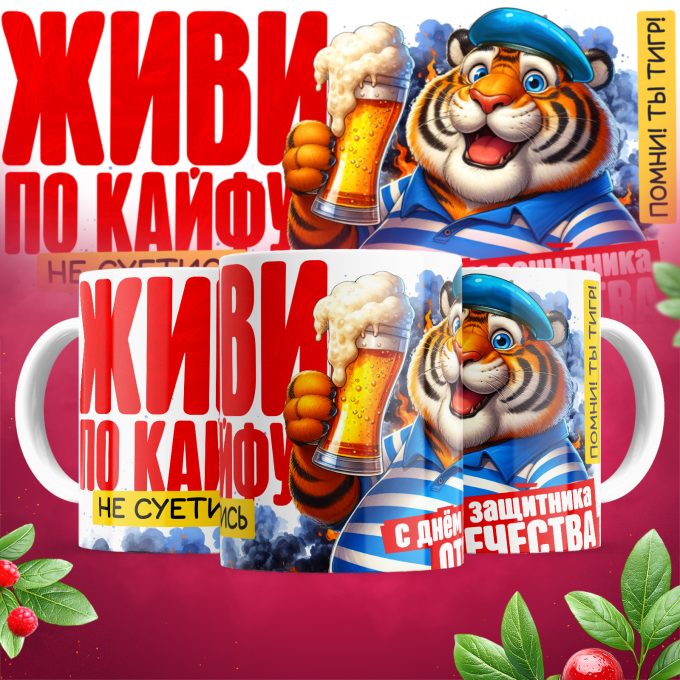 Кружка Живи по кайфу, не суетись