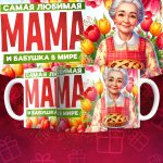 Кружка Самая любимая Мама в мире - Дизайн 7