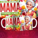 Кружка Самая любимая Мама в мире - Дизайн 8