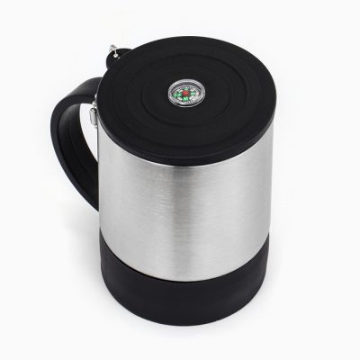 Термокружка с гравировкой «Туризм», 180 мл, 10×9 см, сохраняет тепло 2 ч, компас, нержавеющая сталь, чёрная