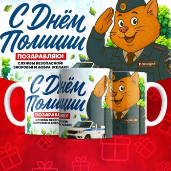 Кружка С днём полиции ( для мужчин )