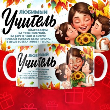 Кружка Любимый  учитель (надписи меняются)