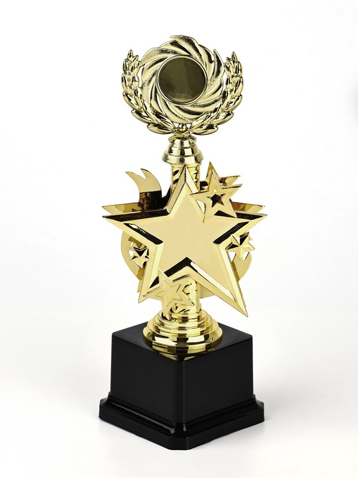 Кубок 192, наградная фигура, золото, подставка пластик, 23 см_4 Кубок 192, наградная фигура, золото, подставка пластик, 23 см, с индивидуальной гравировкой — изображение 4