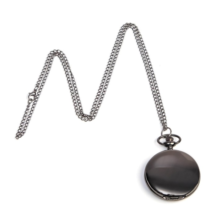 Часы карманные «Классика», кварцевые, 5.5×4.5 см, длина цепочки 80 см, циферблат d=4 см, под гравировку_2 Часы карманные «Классика», кварцевые, 5.5×4.5 см, длина цепочки 80 см, циферблат d=4 см, с гравировкой — изображение 3