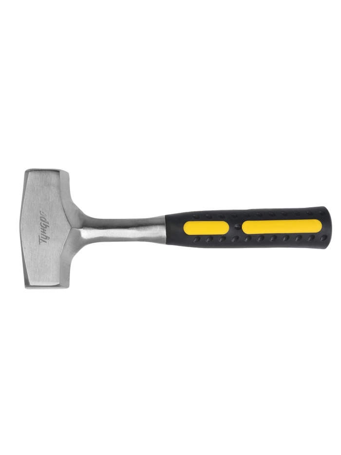 Кувалда ТУНДРА, цельнокованая, квадратный боек, двухкомпонентная рукоятка, 1.5 кг_2 Кувалда ТУНДРА, цельнокованая, квадратный боек, двухкомпонентная рукоятка, 1.5 кг, с индивидуальной гравировкой — изображение 2