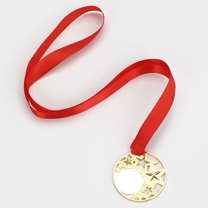 Медаль под нанесение «Ты звезда», золото, d=5 см, с лентой_4 Медаль под нанесение «Ты звезда», золото, d=5 см, с лентой, с индивидуальной гравировкой — изображение 4