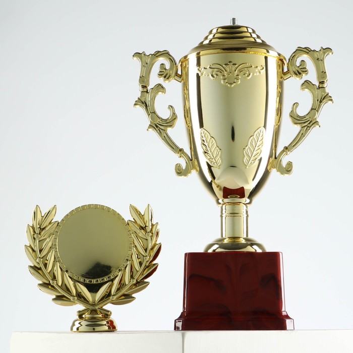 Кубок 014, наградная фигура, золото, подставка пластик, 32.5×16×8.5 см_2 Кубок 014, наградная фигура, золото, подставка пластик, 32.5×16×8.5 см, с индивидуальной гравировкой — изображение 2