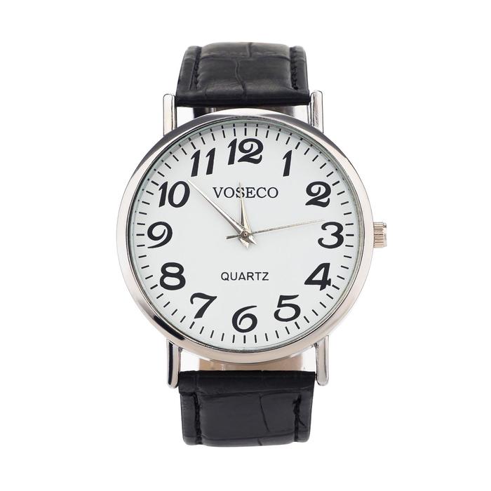 Часы мужские наручные кварцевые "Кобаче", d-3.5 см, хром_0 Часы мужские наручные кварцевые "Кобаче", d-3.5 см, хром, с индивидуальной гравировкой