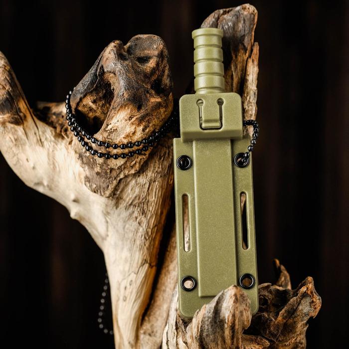 Нож-брелок «Аркелл», 9 см, клинок 50 мм/1.5 мм, зеленый_1 Нож-брелок «Аркелл», 9 см, клинок 50 мм/1.5 мм, зеленый с гравировкой — изображение 2