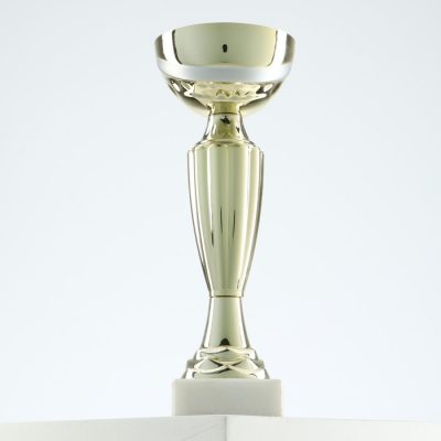 Кубок 106, наградная фигура, золото, подставка камень, 18.8 см, с индивидуальной гравировкой