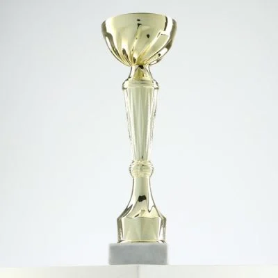 Кубок 151С, наградная фигура, золото, подставка камень, 22 см, с индивидуальной гравировкой