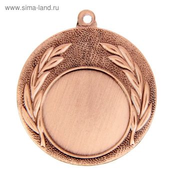 Медаль под нанесение бронза 033, d=4 см, без ленты, с индивидуальной гравировкой