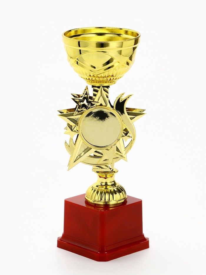 Кубок под нанесение 190, наградная фигура, золото, подставка пластик, 22 см_3 Кубок под нанесение 190, наградная фигура, золото, подставка пластик, 22 см, с индивидуальной гравировкой — изображение 3
