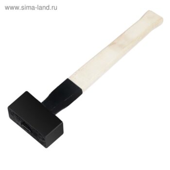 Кувалда литая ЛОМ, 3 кг, деревянная рукоятка, с индивидуальной гравировкой