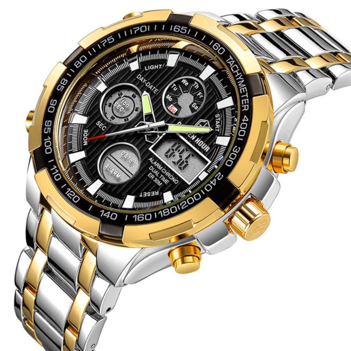 Часы наручные электронные, d-3.7 см, с будильником, календарем, подсветкой, 1 АТМ_3 Часы наручные электронные, d-3.7 см, с будильником, календарем, подсветкой, 1 АТМ, с индивидуальной гравировкой — изображение 4