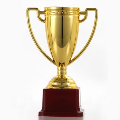 Кубок 093, наградная фигура, золото, подставка пластик, 18.2 см, с индивидуальной гравировкой