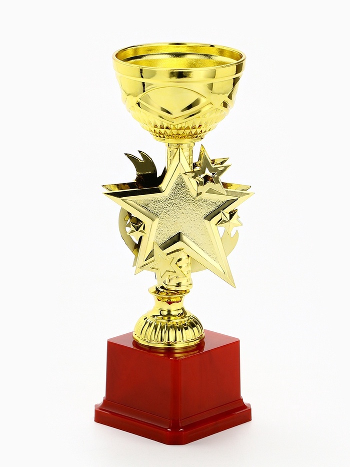 Кубок под нанесение 190, наградная фигура, золото, подставка пластик, 22 см_2 Кубок под нанесение 190, наградная фигура, золото, подставка пластик, 22 см, с индивидуальной гравировкой — изображение 2