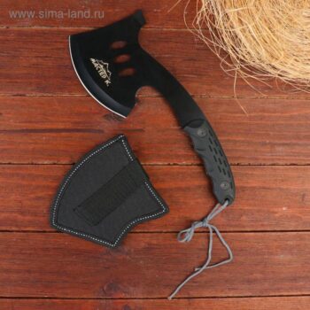 Топорик туристический «Мастер К», 10×28 см, 400 г, черный с гравировкой