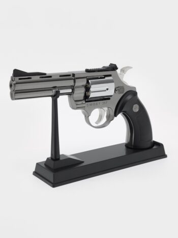 Зажигалка настольная, газовая «Револьвер», пьезо, 24×14×4 см, с индивидуальной гравировкой