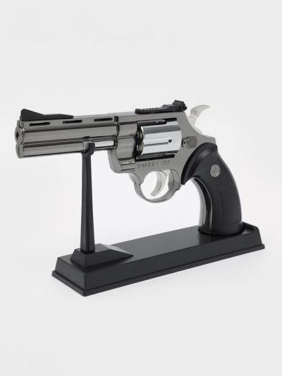 Зажигалка настольная, газовая «Револьвер», пьезо, 24×14×4 см, с индивидуальной гравировкой