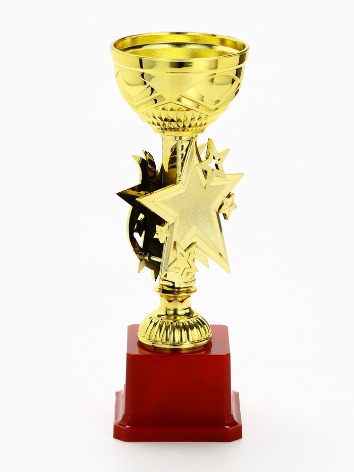 Кубок под нанесение 190, наградная фигура, золото, подставка пластик, 22 см_1 Кубок под нанесение 190, наградная фигура, золото, подставка пластик, 22 см, с индивидуальной гравировкой