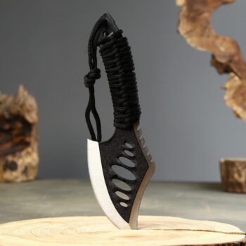 Топорик туристический в оплетке, 24 см, 250 г, нержавеющая сталь, чёрный с гравировкой