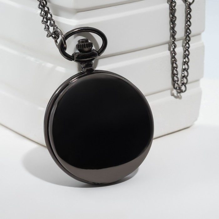 Часы карманные «Классика», кварцевые, 5.5×4.5 см, длина цепочки 80 см, циферблат d=4 см, под гравировку_0 Часы карманные «Классика», кварцевые, 5.5×4.5 см, длина цепочки 80 см, циферблат d=4 см, с гравировкой