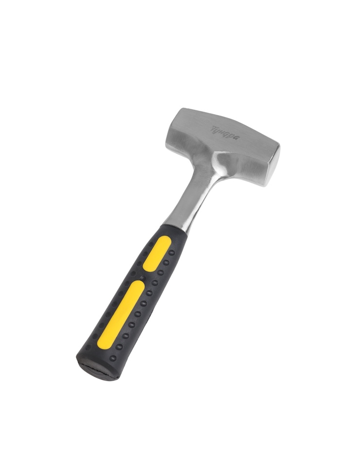 Кувалда ТУНДРА, цельнокованая, квадратный боек, двухкомпонентная рукоятка, 1.5 кг_4 Кувалда ТУНДРА, цельнокованая, квадратный боек, двухкомпонентная рукоятка, 1.5 кг, с индивидуальной гравировкой — изображение 4