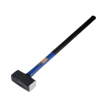 Кувалда кованая ТУНДРА, удлиненная фиберглассовая трехкомпонентная рукоятка, 4 кг, с индивидуальной гравировкой