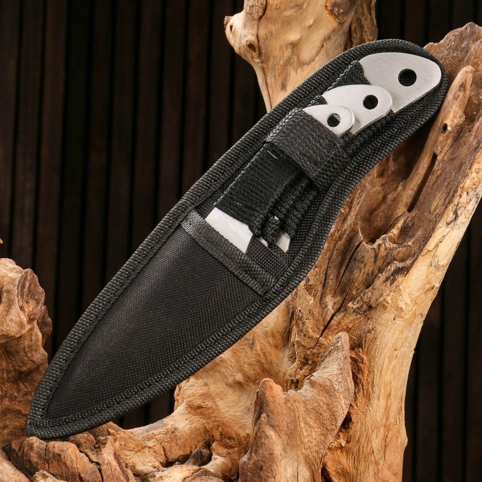 Набор метательных ножей «Закари», в оплетке, 3 шт._4 Набор метательных ножей «Закари», в оплетке, 3 шт., с индивидуальной гравировкой — изображение 5