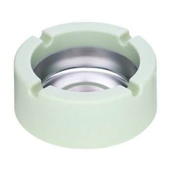 Пепельница для дома, для сигарет и стиков. d=9 см, h=3.5 см, зеленая, с индивидуальной гравировкой