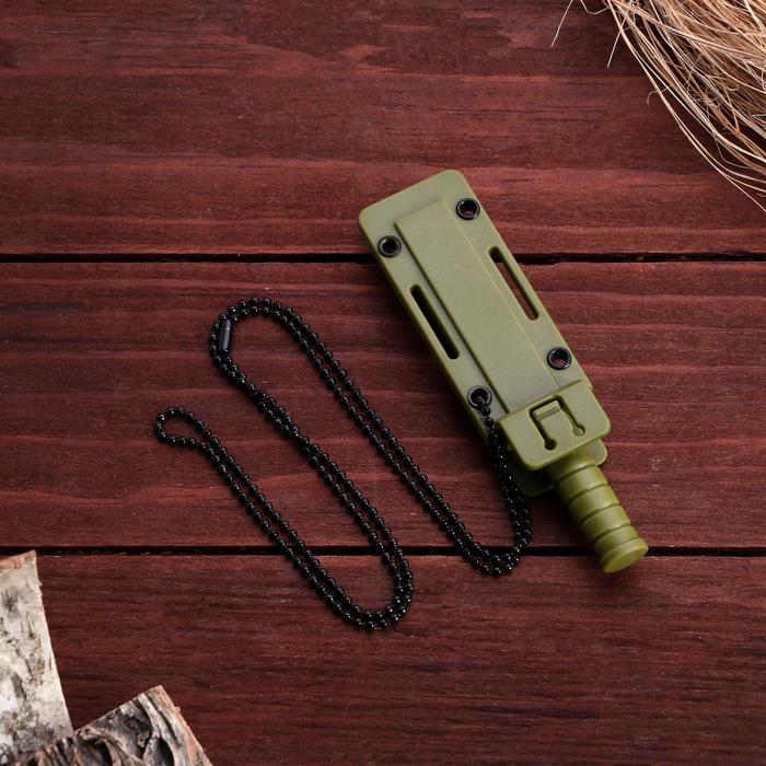 Нож-брелок «Аркелл», 9 см, клинок 50 мм/1.5 мм, зеленый_3 Нож-брелок «Аркелл», 9 см, клинок 50 мм/1.5 мм, зеленый с гравировкой — изображение 4