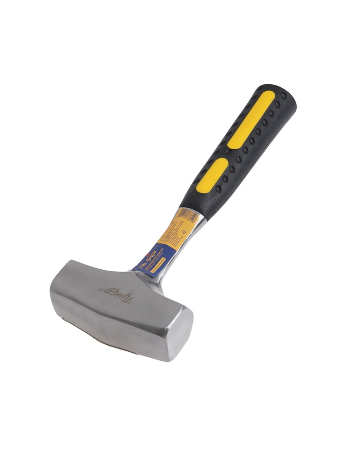 Кувалда ТУНДРА, цельнокованая, квадратный боек, двухкомпонентная рукоятка, 1.5 кг_5 Кувалда ТУНДРА, цельнокованая, квадратный боек, двухкомпонентная рукоятка, 1.5 кг, с индивидуальной гравировкой — изображение 5