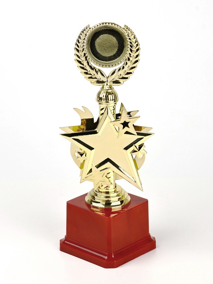 Кубок 192, 3 место, наградная фигура, золото, подставка пластик, 23 см_4 Кубок 192, 3 место, наградная фигура, золото, подставка пластик, 23 см, с индивидуальной гравировкой — изображение 4